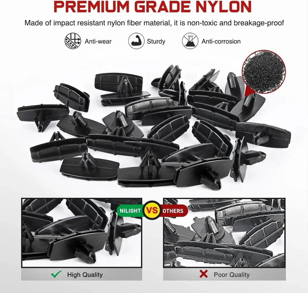 retainer clips 25 Pcs Head 38mm Hole 10mm Fender Flare Moulding Clips Jeep Liberty Wheel Fender Rocker Panel Clip for Chrysler 55157055-AA, Jeep Wrangler