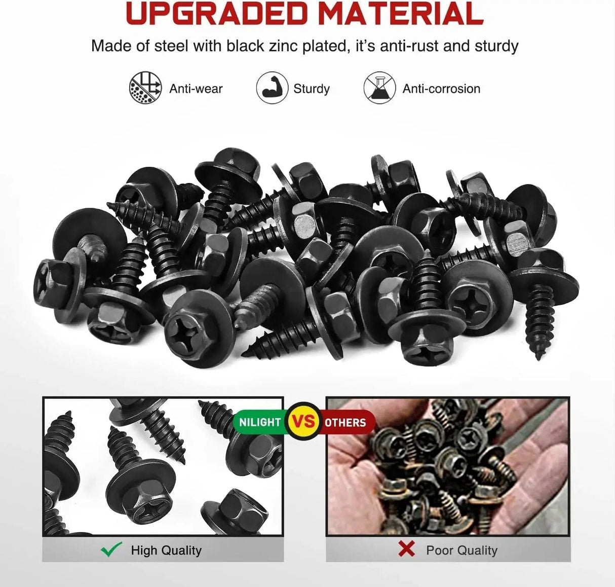 retainer clips 25 Pcs Head 9.8mm Hole 6mm Hex Head Screw Bolt Fit for Bumper Cover Splash Shield Mud Guard Screw Bolt Replacement for Toyota Avalon Camry Corolla Scion Lexus 90159-60498