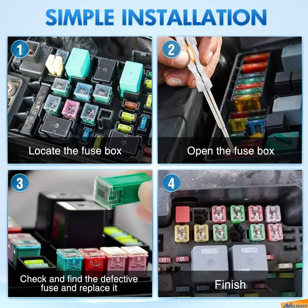 Accessories 250Pcs Blade Jcase Car Fuse Assortment Kit