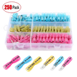 Accessories 250Pcs Heat Shrink Quick Disconnect Spade Connectors Male and Female
