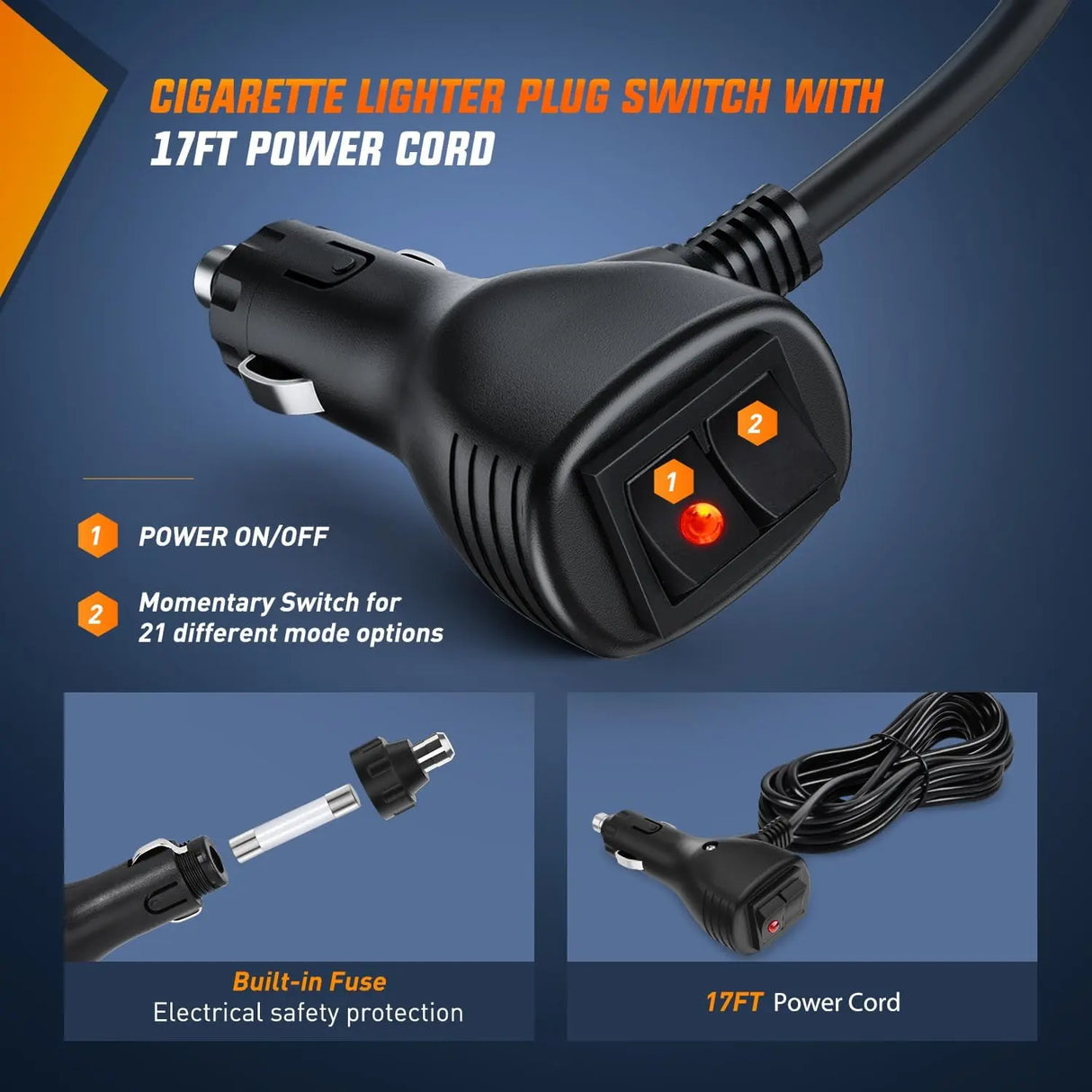 29.5 Inch Roof Top Amber Strobe Lights 56LED Hazard Emergency Warning Light Bar Magnetic Mount Nilight