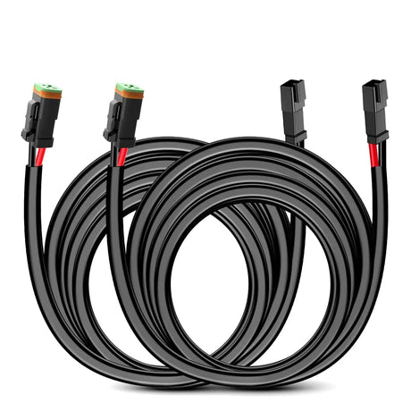 Wiring Harness Kit 2PCS 16AWG 10FT Wire Extension Kit 2Pin Socket DT Connector