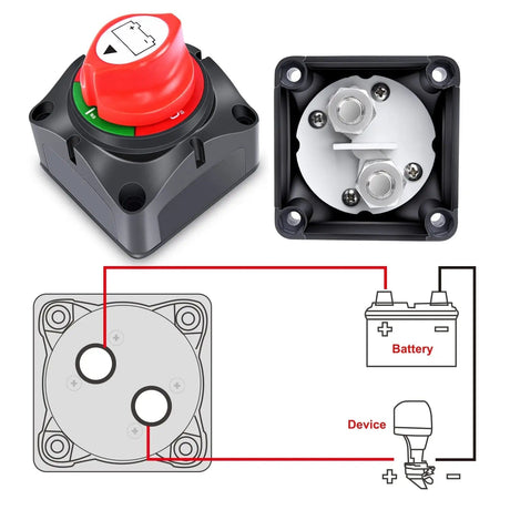 Rocker Switch 2Pcs 12V-48V DC Battery Disconnect Switch