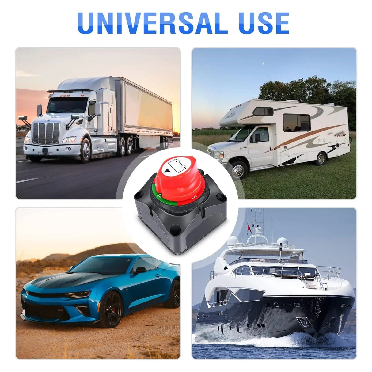 Rocker Switch 2Pcs 12V-48V DC Battery Disconnect Switch