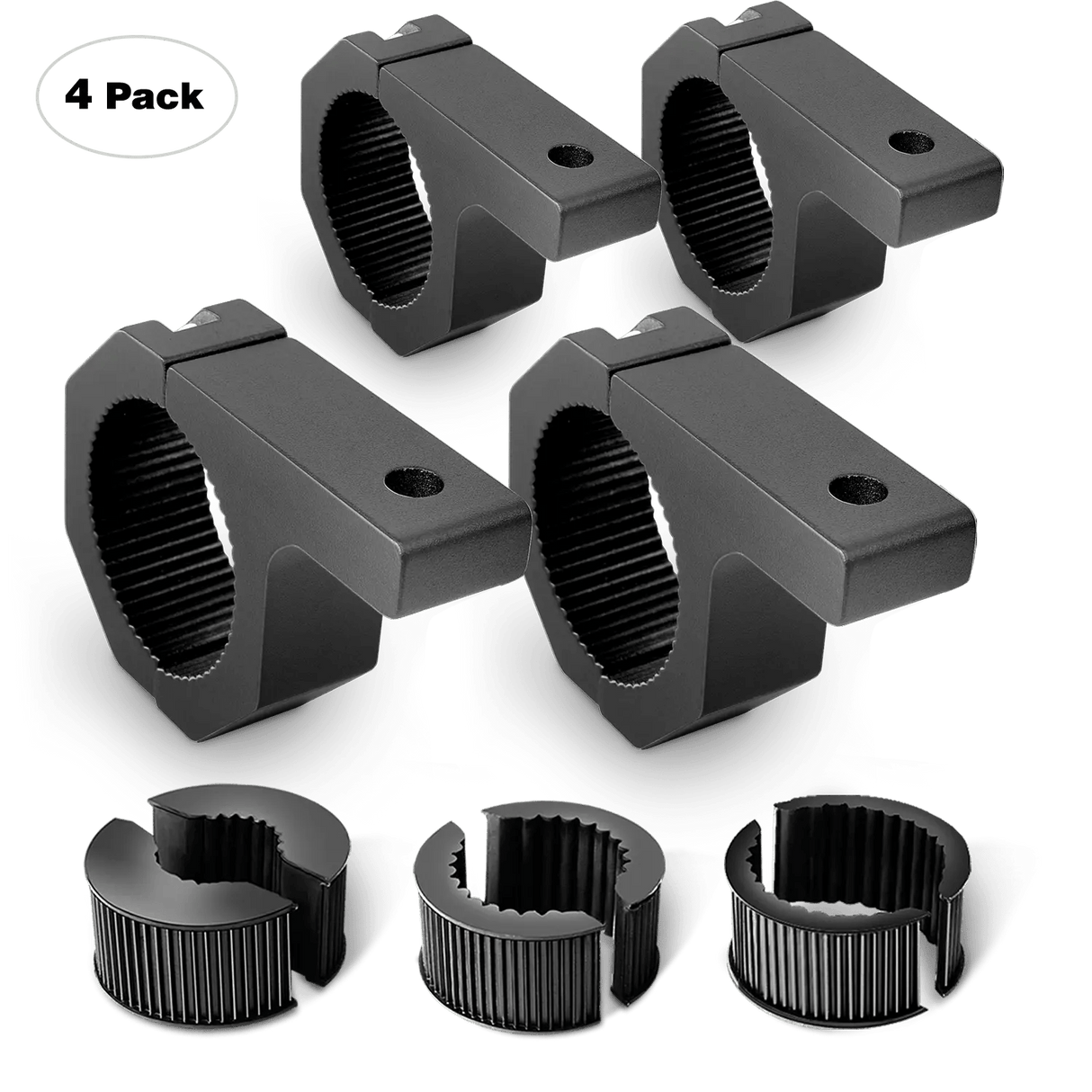 Mounting Accessory Horizontal Bar Clamp Mount Bracket Kits 1"/1.5"/1.75"/2" (2 Pairs)