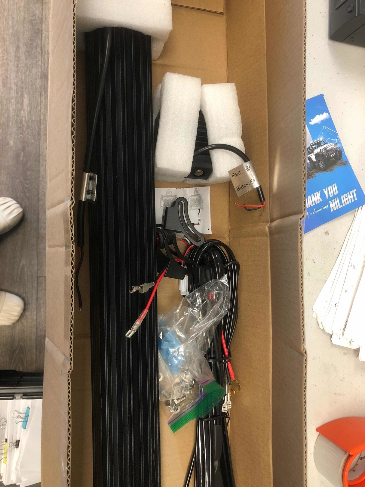 Light Bar Wiring Kit 52 Inch Double Row Spot Flood LED Light Bar | 4 Inch 18W Spot LED Pods (Pair) | 12FT Wire 3Pin Switch