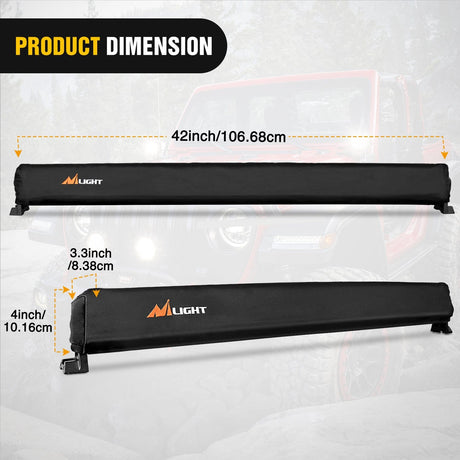 light cover LED Light Bar Cover 42 Inches Black Nylon Protective Sleeve Universal Fit Straight and Curved Bar Waterproof Dustproof Scratch-Proof Light Cover for Driving Off Road Lights