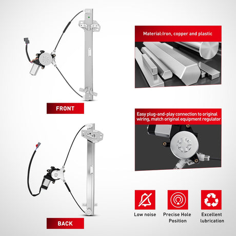 Window Regulator 748-513 Power Window Regulator and Motor Assembly Rear Passenger Side, OE Replacement for Honda Pilot 2003 2004 2005 2006 2007 2008