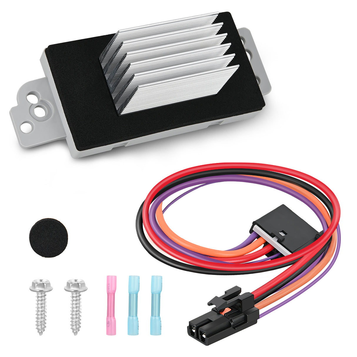 Nilight HVAC Blower Motor Resistor Complete Kit with Harness Fit for Chevy, GMC Vehicles - Silverado, Tahoe, Suburban, Sierra, Yukon XL Replaces 1581773, 89018778, 89019351, 19260762, 15-80567