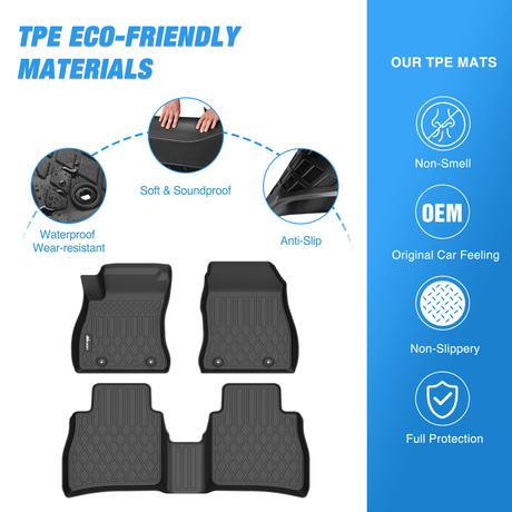 Floor Mat TPE Floor Mats for Nissan Sentra 2014 2015 2016 2017 2018 2019
