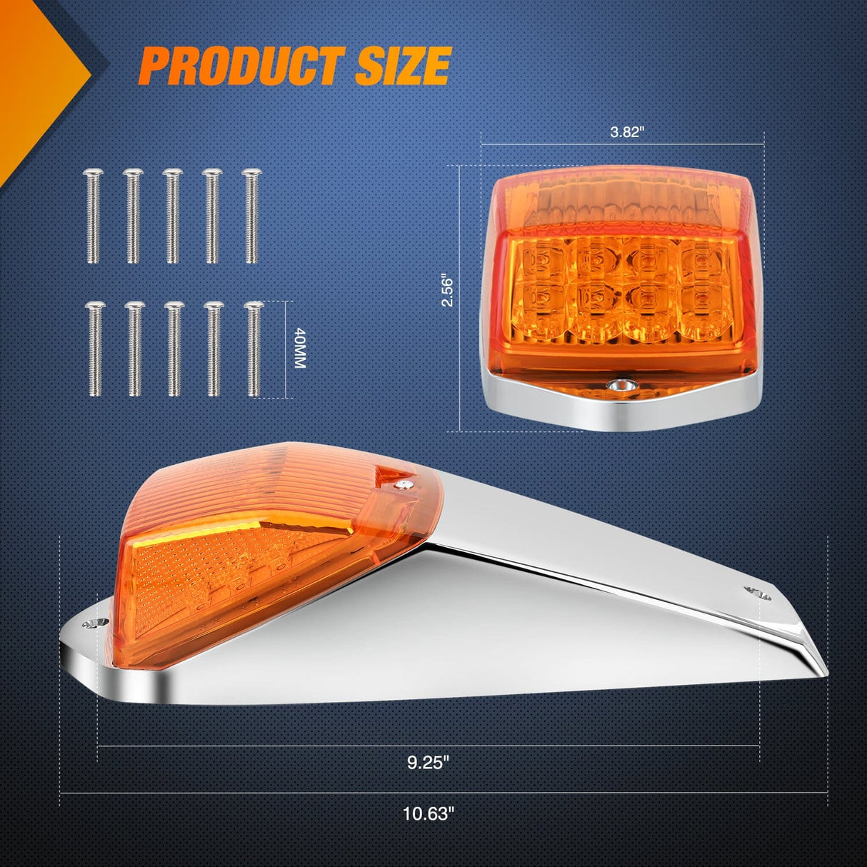 Roof Marker Light 5PCS 17LED Amber Cab Roof Marker Light