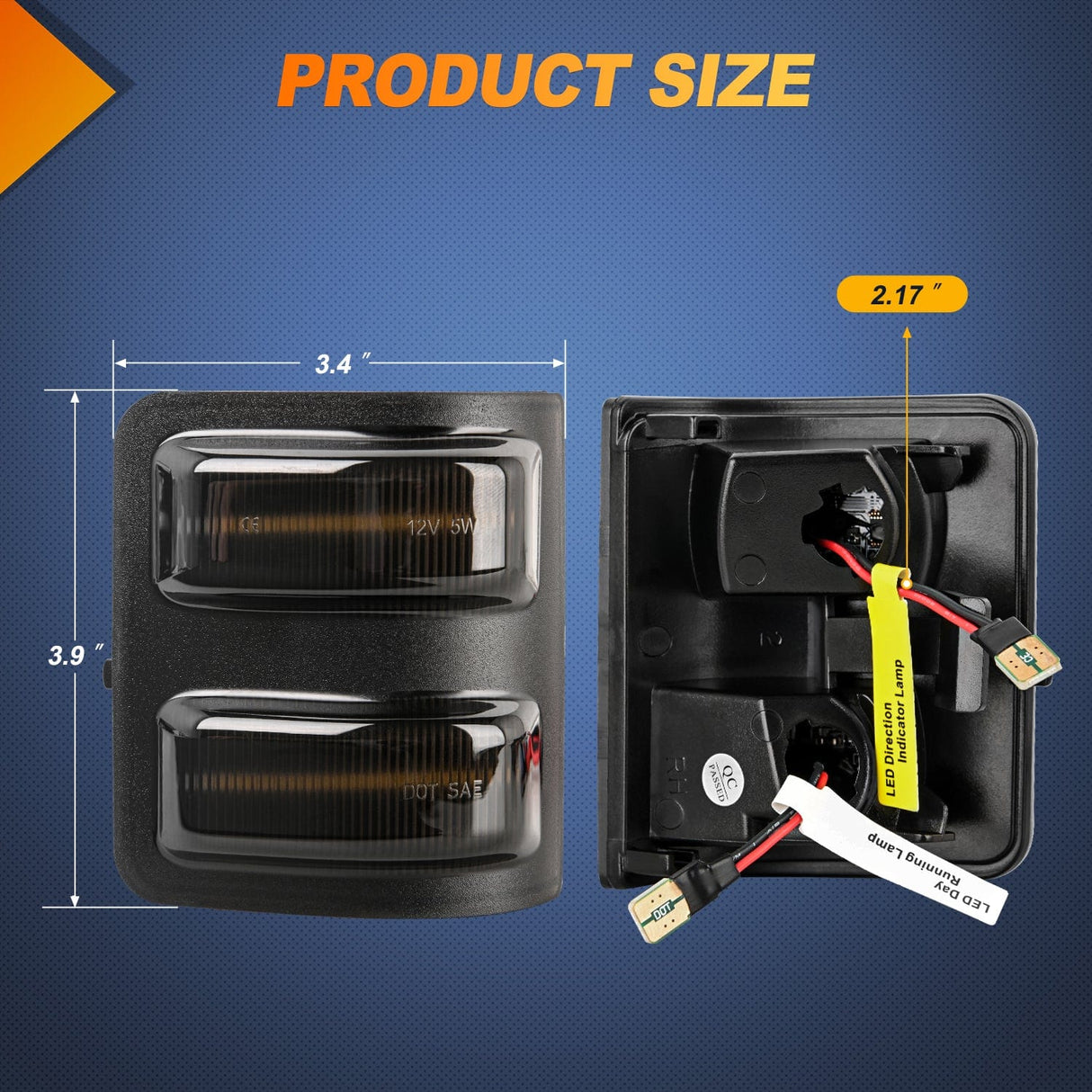 Signal Light 2008 2009 2010 2011 2012 2013 2014 2015 2016 Ford F250 F350 F450 F550 Super Duty Side Mirror Marker Light