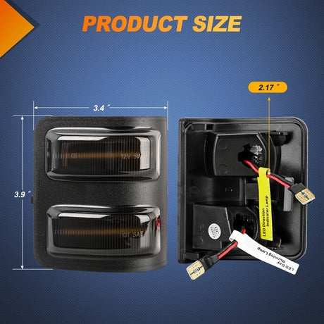 Signal Light 2008 2009 2010 2011 2012 2013 2014 2015 2016 Ford F250 F350 F450 F550 Super Duty Side Mirror Marker Light