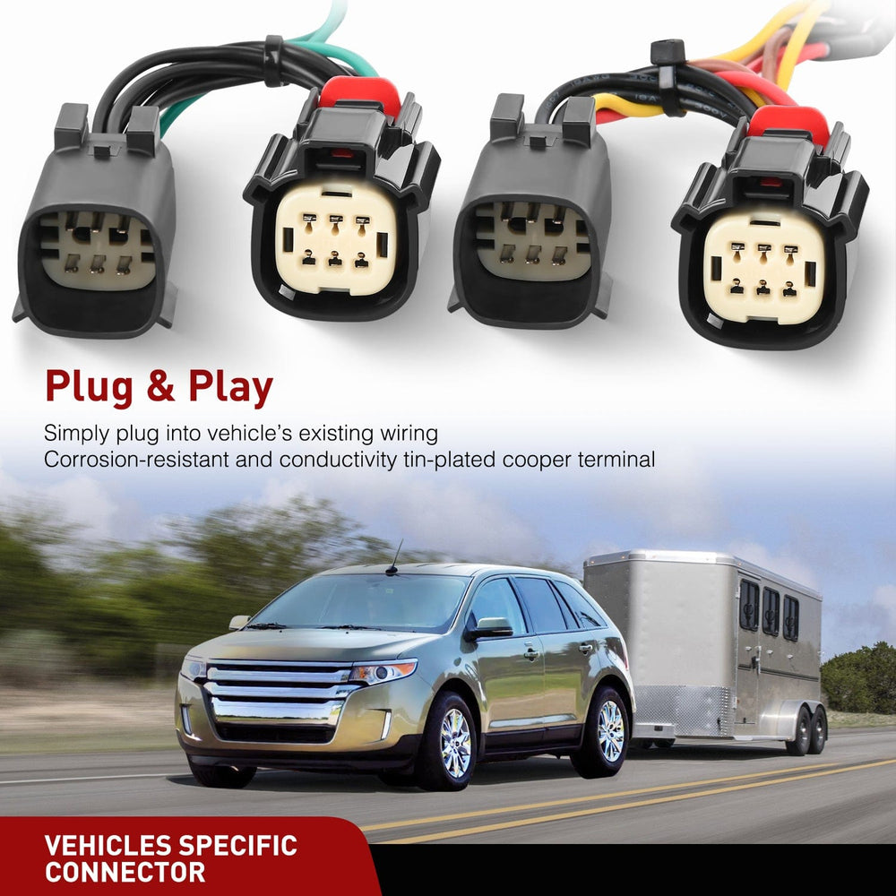 Wiring Harness Kit 4 Pin Trailer Wiring Harness Kit 56120 Vehicle Connect Plug OEM Compatible Custom for 2011 2012 2013 2014 Ford Edge Limited SE SEL Sport Simple Fit Tow Hitch Harness