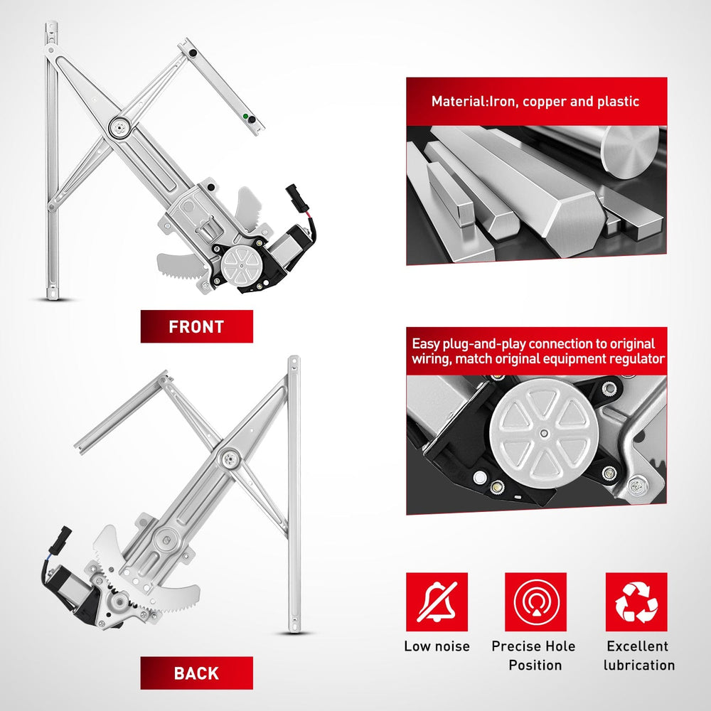 Window Regulator Front Passenger Window Regulator with Motor, Compatible with Chevy Colorado/GMC Canyon 2004 2005 2006 2007 2008 2009 2010 2011 2012, Power Window Lift Motor Assembly, 741-015