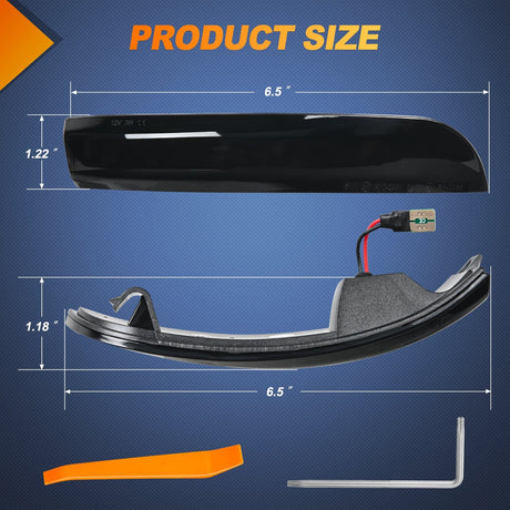 Signal Light 2012 2013 2014 2015 2016 2017 2018 Ford Focus ST RS 2013 2014 2015 2016 2017 2018 Ford Kuga Ecosport Side Mirror Marker Light