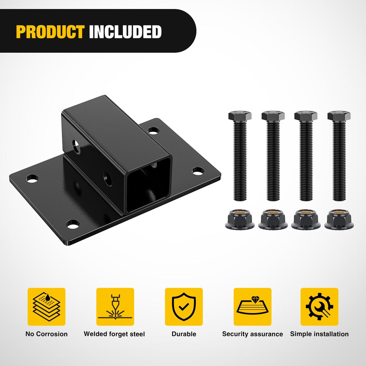 Trailer Hitch Bolt on Tractor Bucket 2 inch Receiver 5/8¡± Hitch Pin Hole Class 3 Trailer Hitch