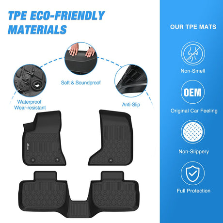Floor Mat TPE Floor Mats for Dodge Charger AWD Chrysler 300 AWD 2011 2012 2013 2014 2015 2016 2017 2018 2019 2020 2021 2022 2023