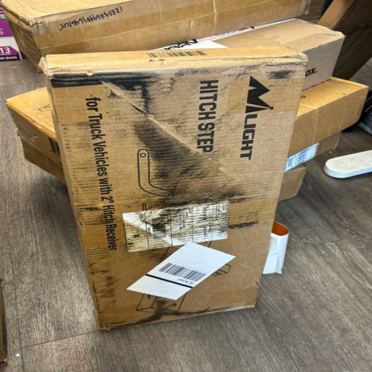 Running Board Hitch Step with 2Inch Hitch Receiver Rear Bumper Guard Protector 23.5 Inch with 5/8Inch Hitch Pin Clip Upgraded Textured Black Anti Slip Hitch Step Bar for Pickup Truck Car SUV (25% OFF Final Checkout)