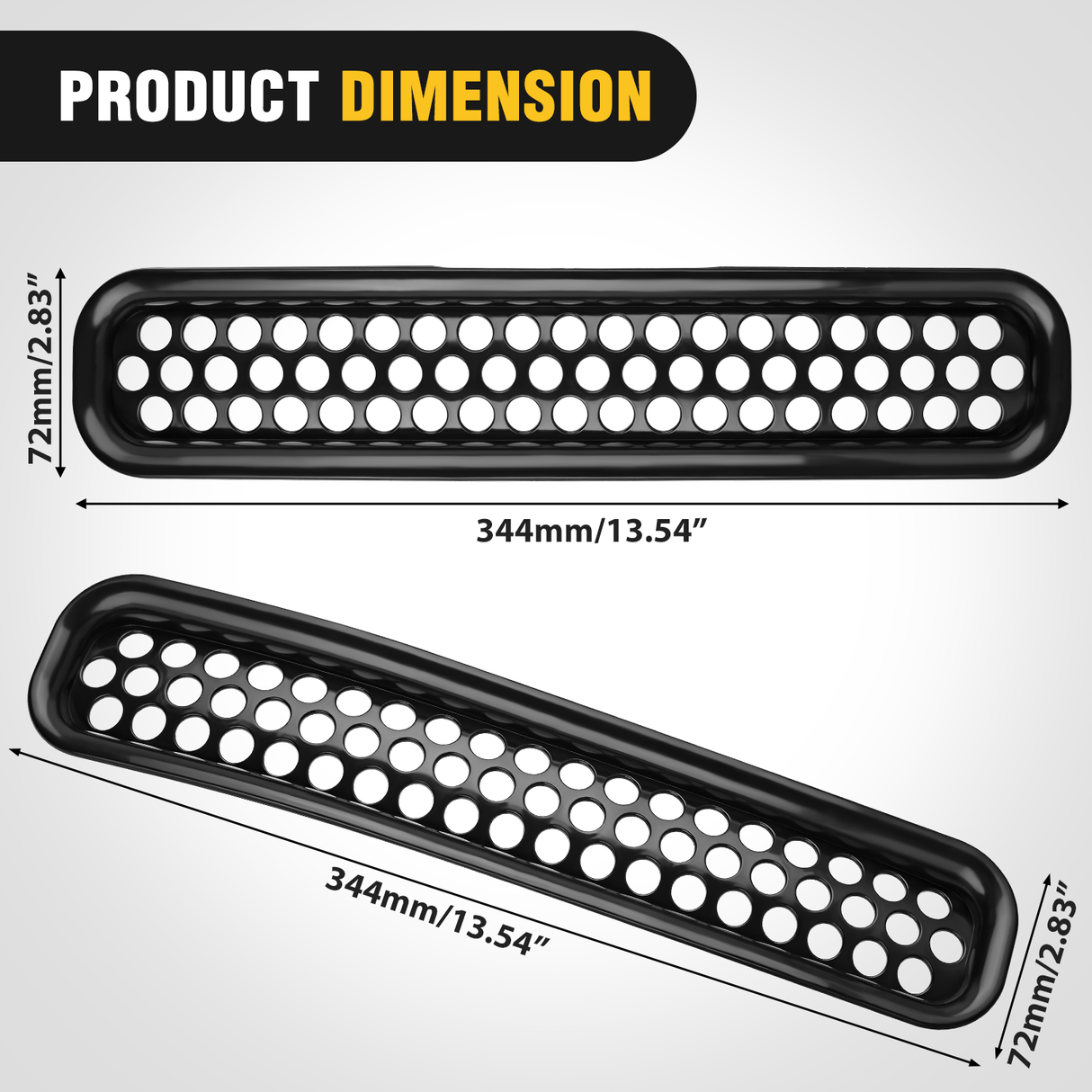 Accessories 7Pcs Front Grille Trims Inserts Cover Guard Fit for 1997 1998 1999 2000 2001 2002 2003 2004 2005 2006 Wrangler TJ & Unlimited