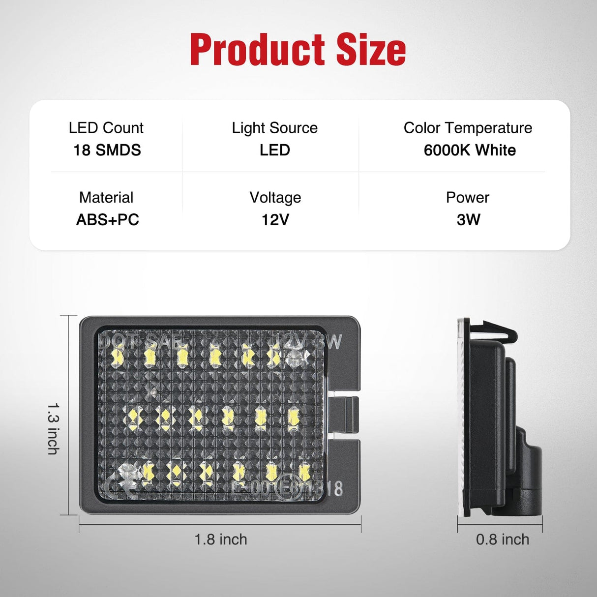 Tail Brake Turn Reverse Lights License Plate Lights Compatible with 2014 2015 2016 2017 2018 2019 2020 2021 2022 2023 Dodge Durango 6000K White Clear Lens 2PCS Pack