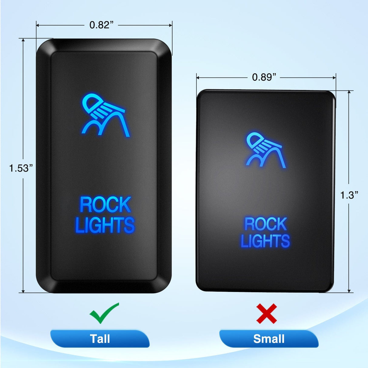 Rocker Switch Toyota Rocker Lights Push Button Switch 12V ON Off Switch with Connector Wire Kit