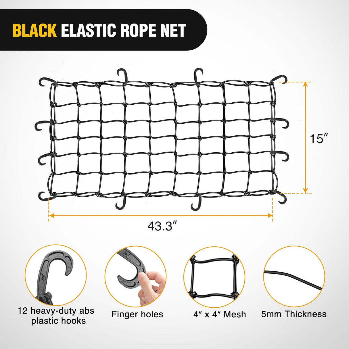 Accessories Interior Storage Rear Trunk Cargo Rack Basket Tray Interior Storage Luggage Carrier for 2007-2025 Wrangler JK JKU & JL JLU Unlimited 4-Door Hardtops