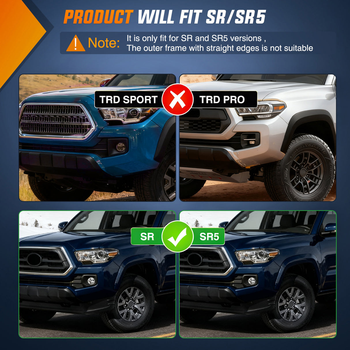 2016 2017 2018 2019 2020 2021 2022 2023 Toyota Tacoma SR SR5 Fog Light Assembly Clear Lens