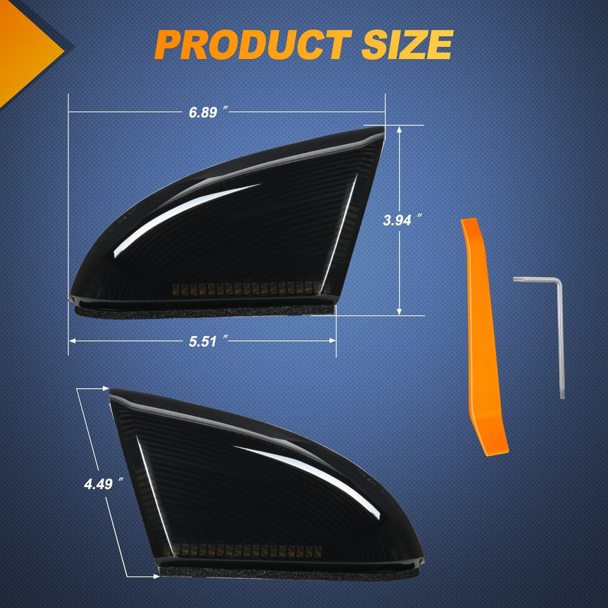 Signal Light Side Mirror Marker Light for 2009 2010 2011 2012 2013 2014 2015 2016 2017 2018 2019 2020 2021 2022 Dodge Ram 1500 1500 Classic 2500 3500