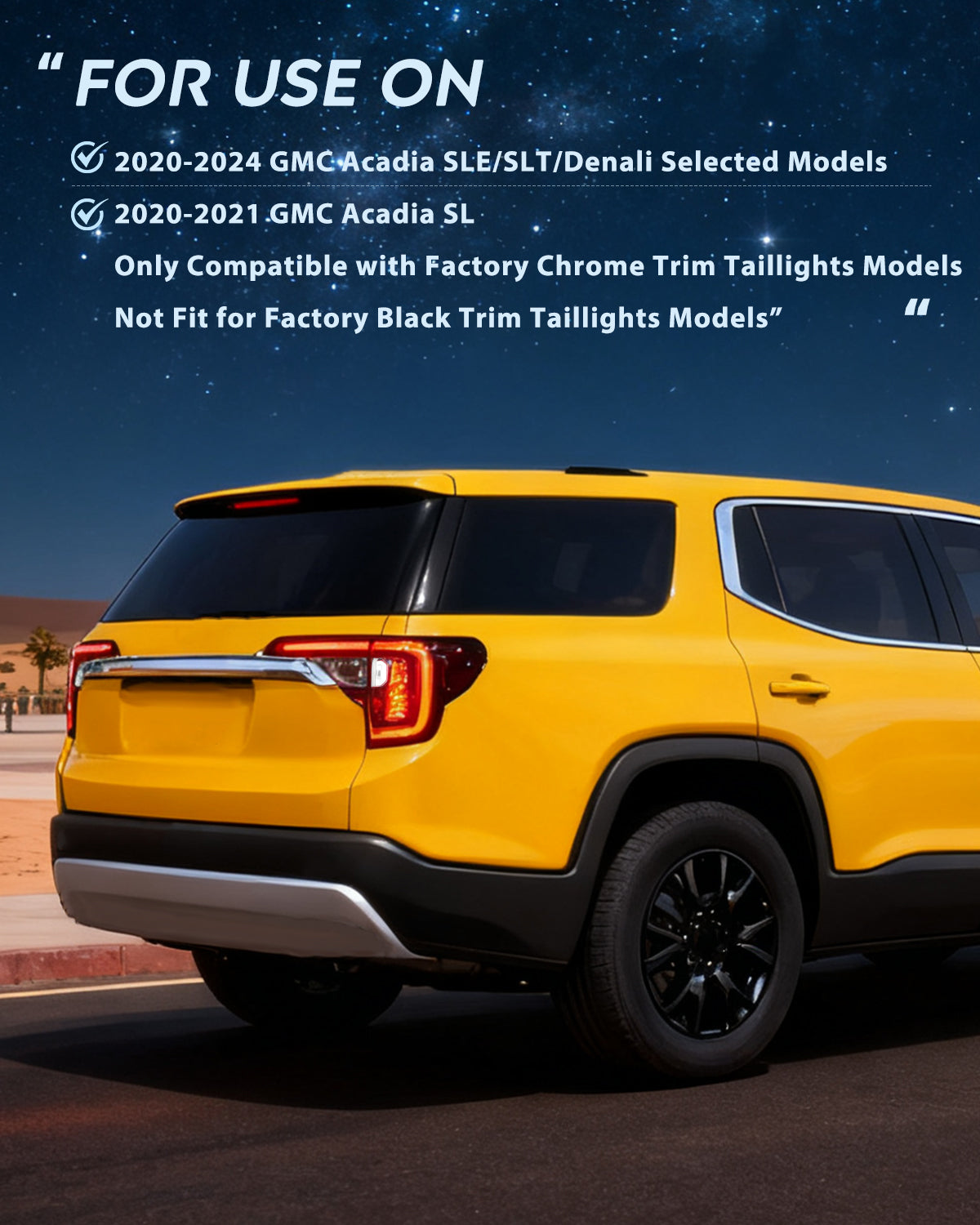 Taillight Assembly Compatible with 2020 2021 2022 2023 GMC Acadia Tail Light Replacement OE Style Passenger Side with Bulbs