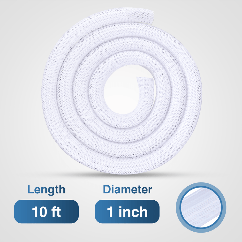 Wiring Harness Kit 10ft-1inch White Cable Management Sleeves
