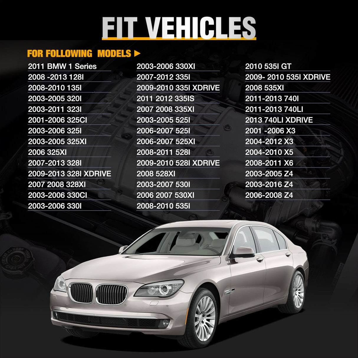 ignition coil pack Ignition Coil UF592 C1638 Automotive Replacement Ignition Coils Fit for BMW 325i 325Ci 328i 330Ci 335i 525i 528i 530i 535i 545i 745Li X3 X5 M5 M6 Z4-2.5 3.0 4.4 4.8L Engine 0221504470