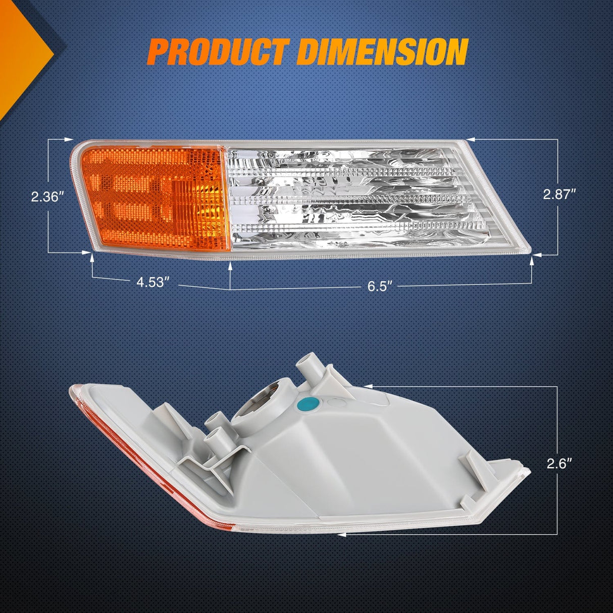Motor Vehicle Lighting 2007-2017 Jeep Patriot Front Turn Signals Light Clear Amber Passenger Side
