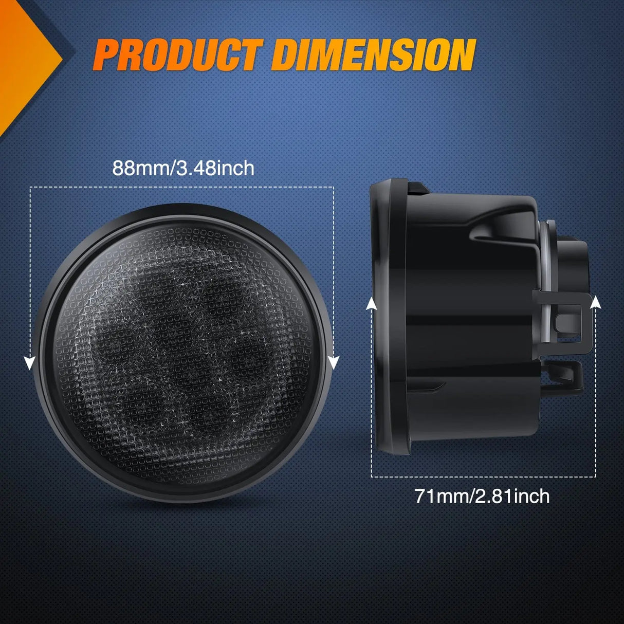 Side Marker Clearance Lights ÇÖȨ 2007-2017 Jeep Wrangler JK JKU Front 8LED Smoked Lens Amber Turn Signals Light