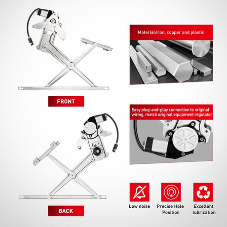 Window Regulator 741-752 Power Window Regulator and Motor Front Passenger Side Compatible with Dodge Ram 1500 1994 1995 1996 1997 1998 1999 2000 2001,Ram 2500 3500 1994-2002,Front Right Side