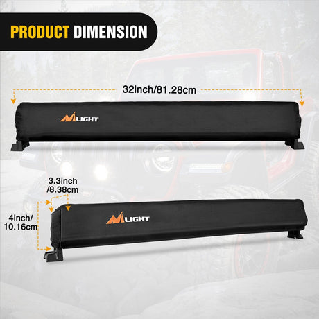 light cover LED Light Bar Cover 32 Inches Black Nylon Protective Sleeve Universal Fit Straight and Curved Bar Waterproof Dustproof Scratch-Proof Light Cover for Driving Off Road Lights