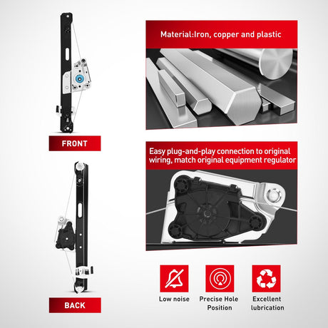 Window Regulator 749-468 Rear Driver Side Power Window Regulator,Compatible with BMW E90 E91 323i 325i 325xi 328i 328i xDrive 330i 330xi 335i 335xi M3 2006 2007 2008 2009 2010 2011