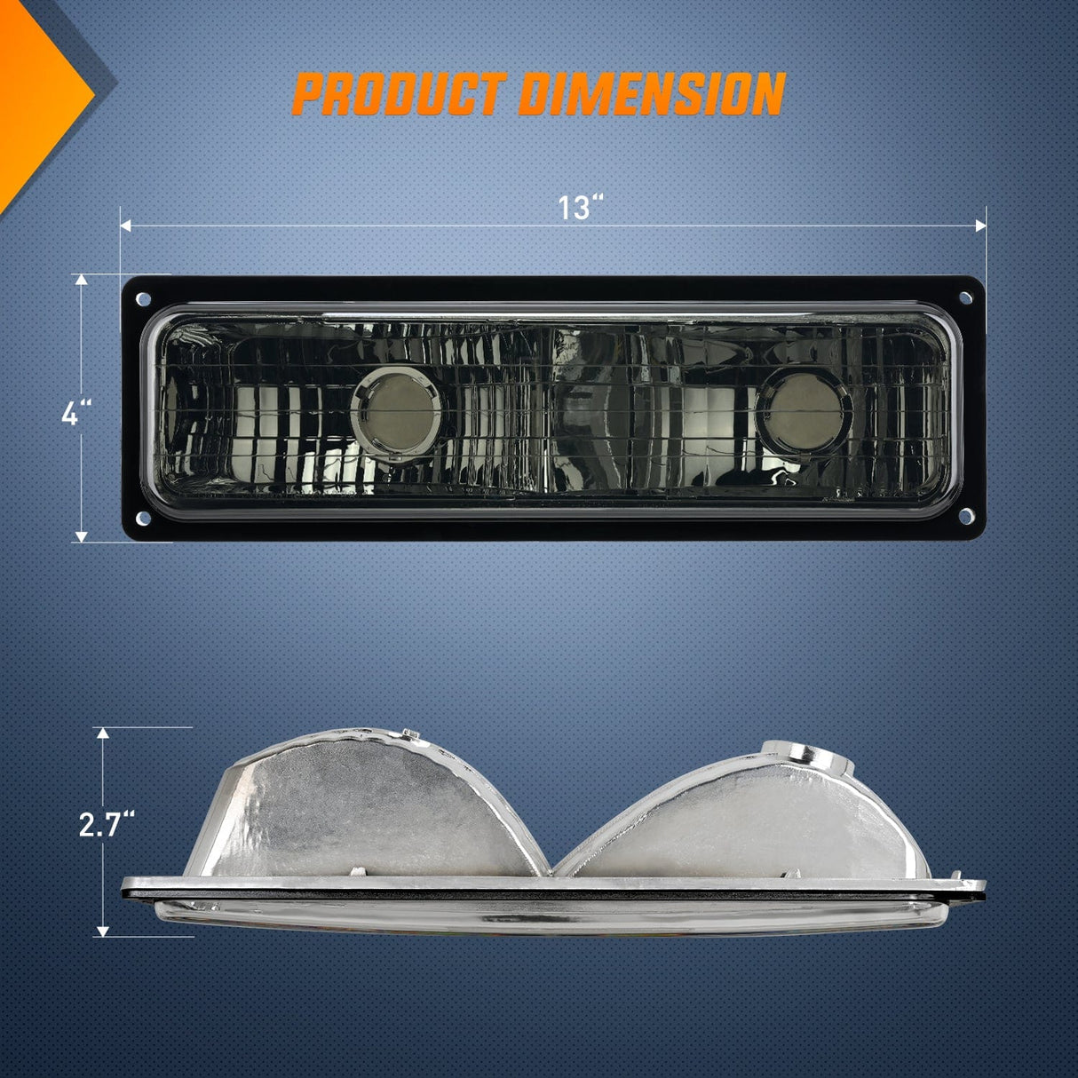 Headlight Assembly Headlight Assembly Compatible with 1988 1989 1990 1991 1992 1993 1994 1995 1996 1997 1998 Chevrolet GMC C10 C/K 1988-1999 Silverado Suburban Sierra Blazer Tahoe Yukon Smoke Lens Bumper Lights