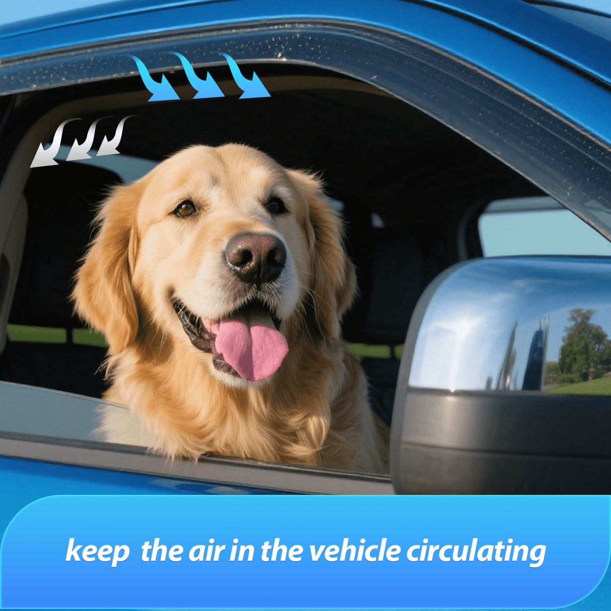 Rain Guards Window Rain Guards for Chevy Tahoe/GMC Yukon 2007 2008 2009 2010 2011 2012 2013 2014, Out-Channel Window Visors Vent Wind Deflectors-4PCS