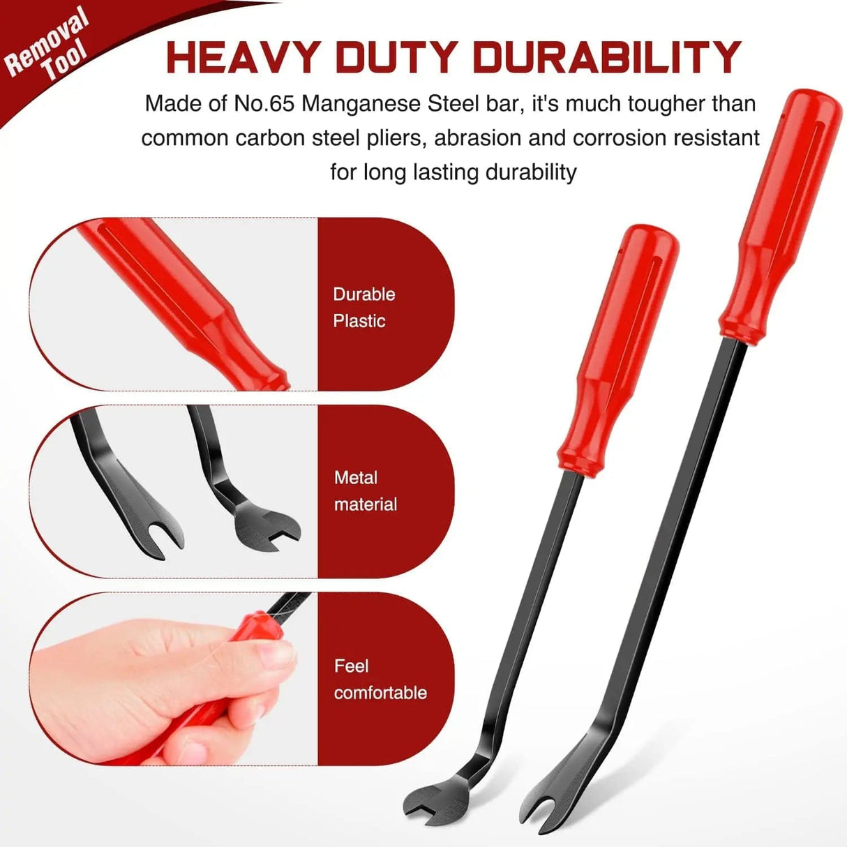 retainer clips 3 Pcs Auto Trim Removal Tool Red