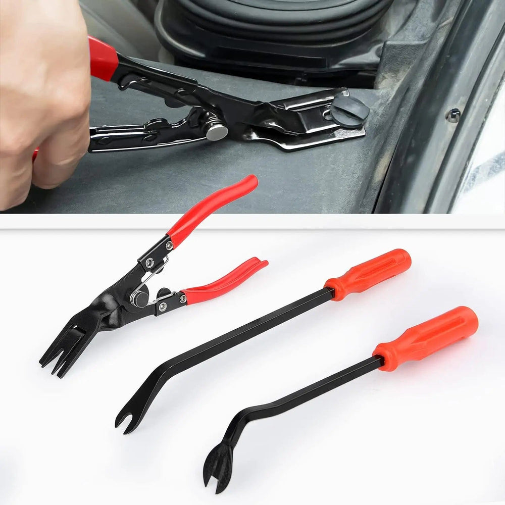retainer clips 3 Pcs Auto Trim Removal Tool Red