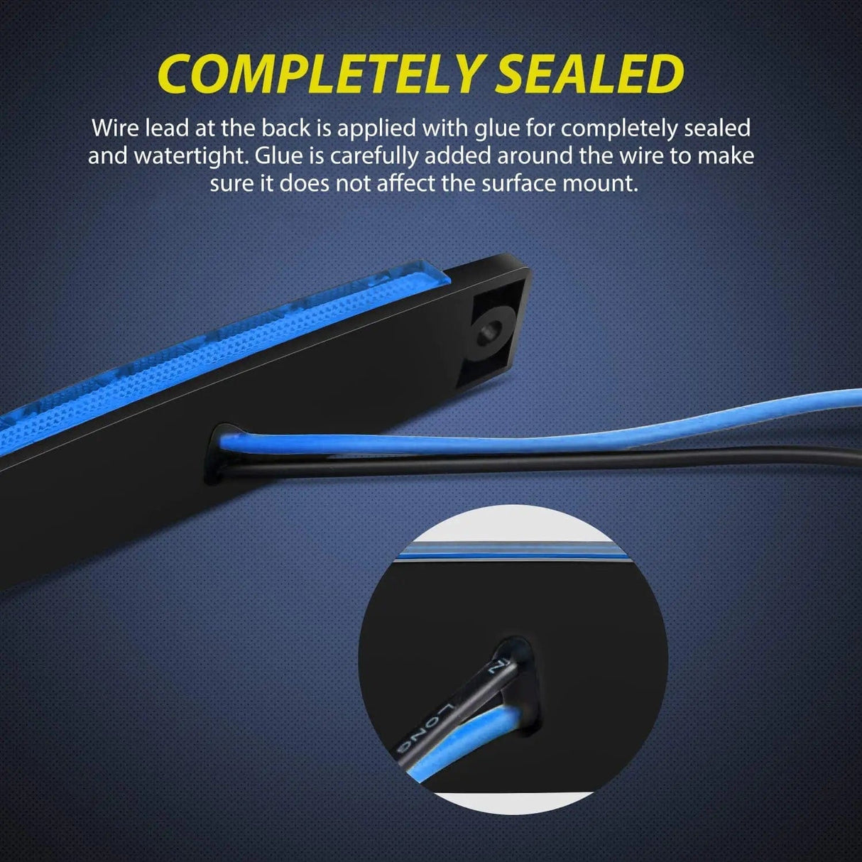 Side Marker Clearance Lights 3.8 Inch 6 LEDs Blue Side Marker Lights (10 Pcs)