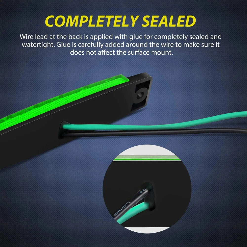 Side Marker Clearance Lights 3.8 Inch 6 LEDs Red Green Side Marker Lights (10 Pcs)
