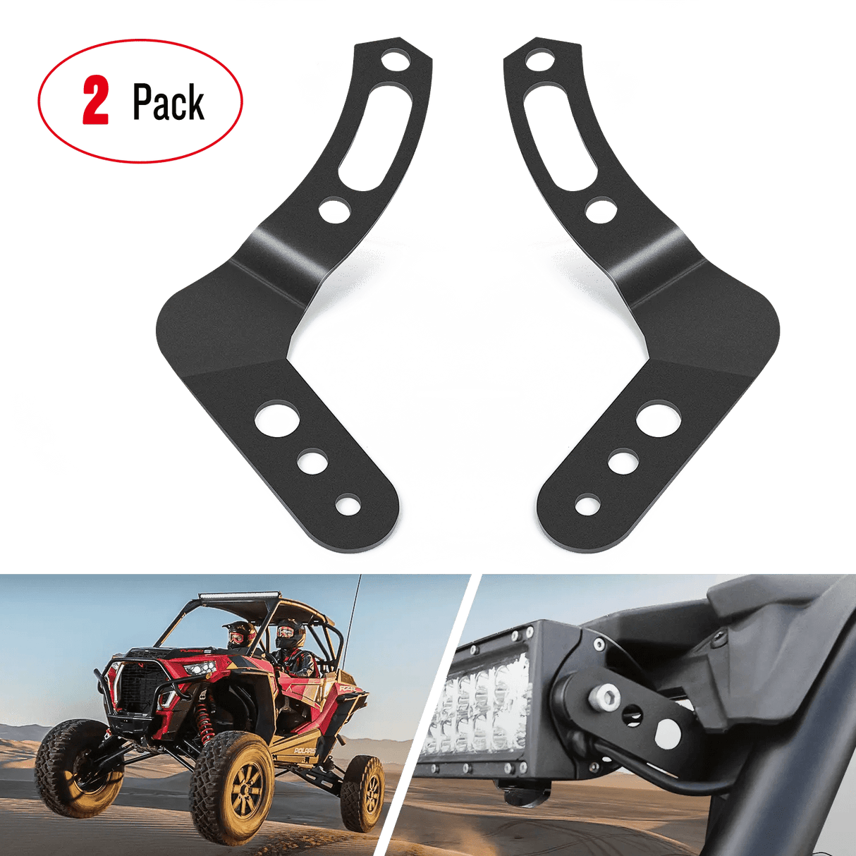 Mounting Accessory 30-32" Upper Light Bar Roof Mounts For UTV 2011-2018 Polaris RZR 900 1000 800