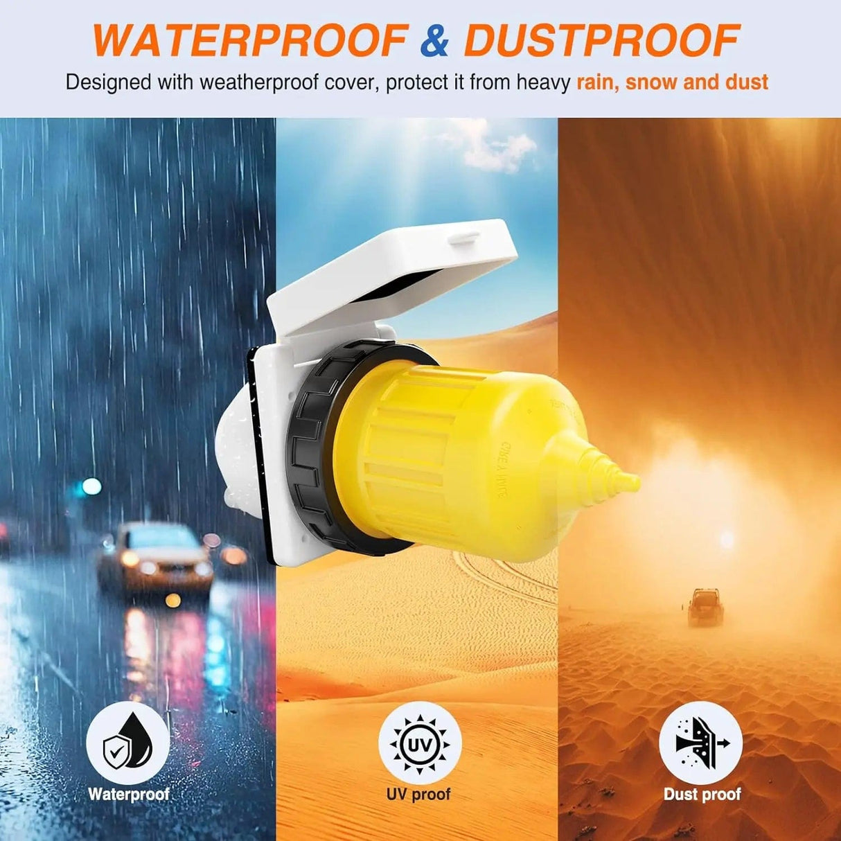 RV Parts 30AMP Shore Power Inlet Receptacle Locking Ring