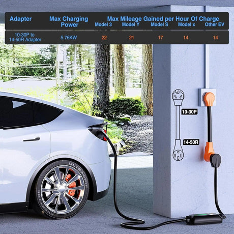 RV Parts 30AMP to 50AMP 3Prong EV Charger Adapter Cord