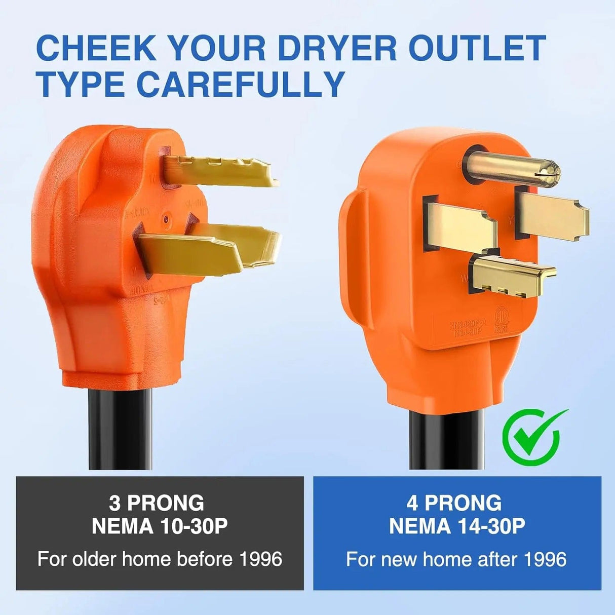 RV Parts 30AMP to 50AMP 4Prong EV Charger Adapter Cord