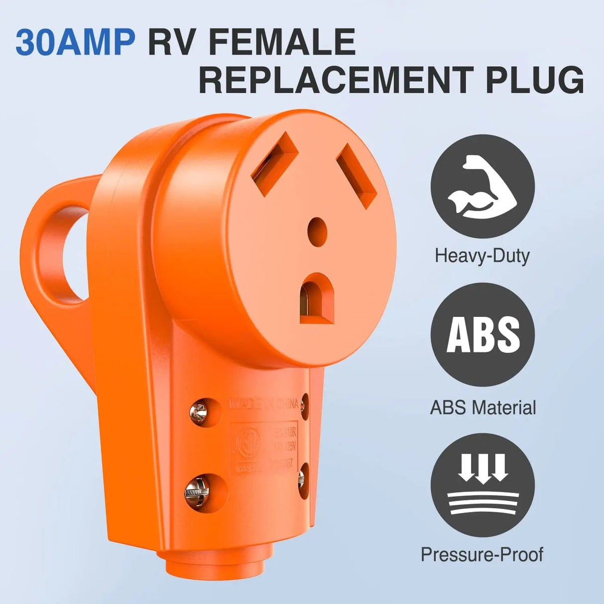 RV Parts 30Amp RV Replacement Female Plug