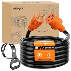 30Amp 15FT Generator Extension Cord