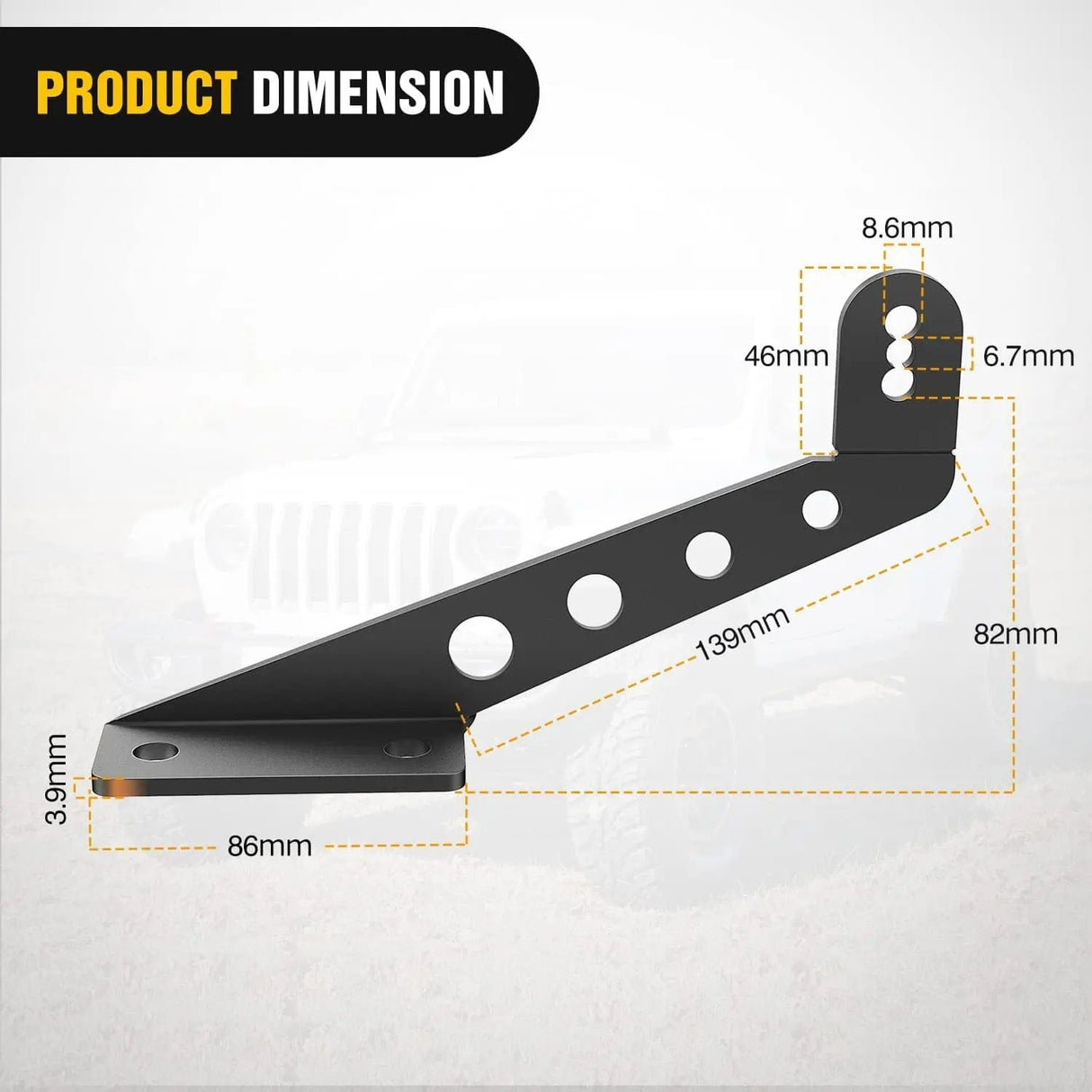 Mounting Accessory 32 Inch Straight LightBar Hood Mounts For 2018 2019 2020 2021 2022 2023 Jeep Wrangler JL JLU 2020 2021 2022 2023 Gladiator JT